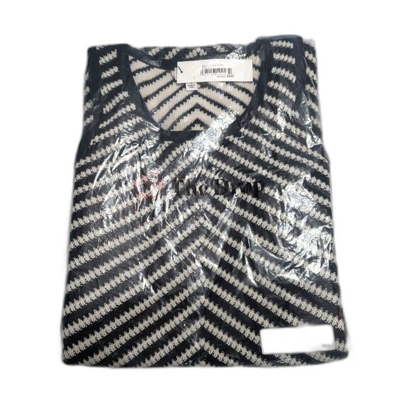 🧶 NWT The Drop Ritu Crochet Maxi Dress Black White Chevron Beach - Picture 3 of 5